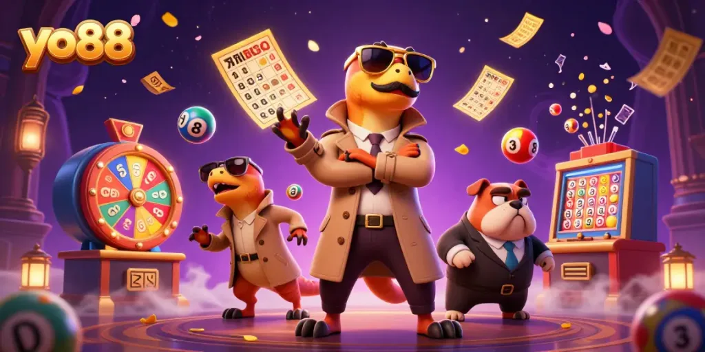 Experience a whimsical scene with raptors trying to enter a VIP casino lounge at yo88.