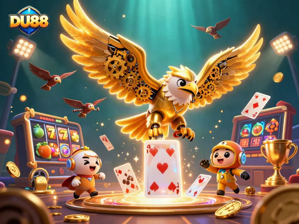 Experience thrilling DU88 gameplay with a golden eagle and casino elements in action.