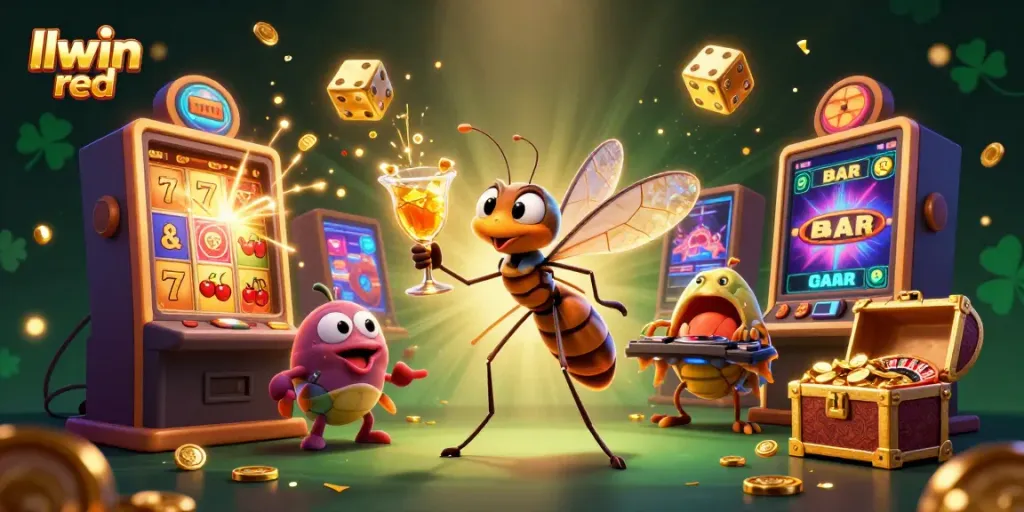 Experience thrilling wins at llwin red with vibrant casino elements and engaging characters.