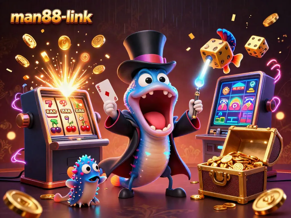 Engage in thrilling excitement at man88-link with immersive casino entertainment featuring vibrant characters and jackpot wonders.