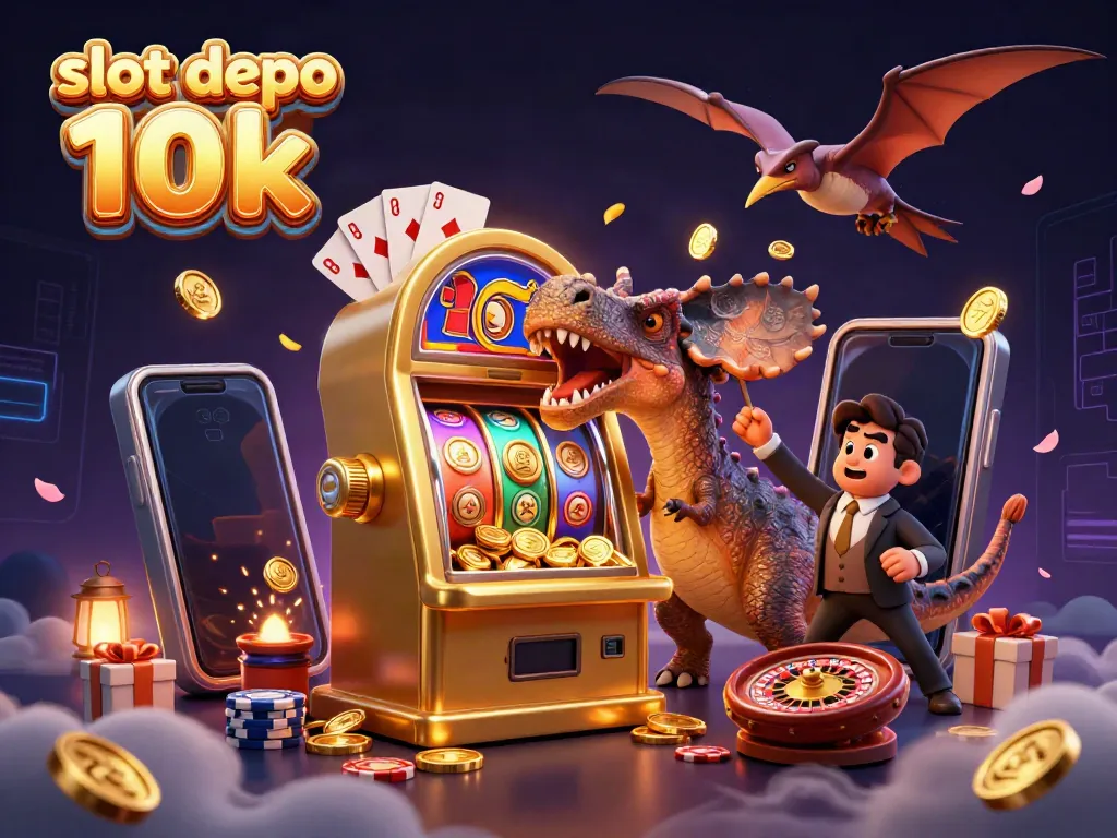 Experience thrilling gameplay at slot depo 10k with vibrant characters and exciting casino elements.