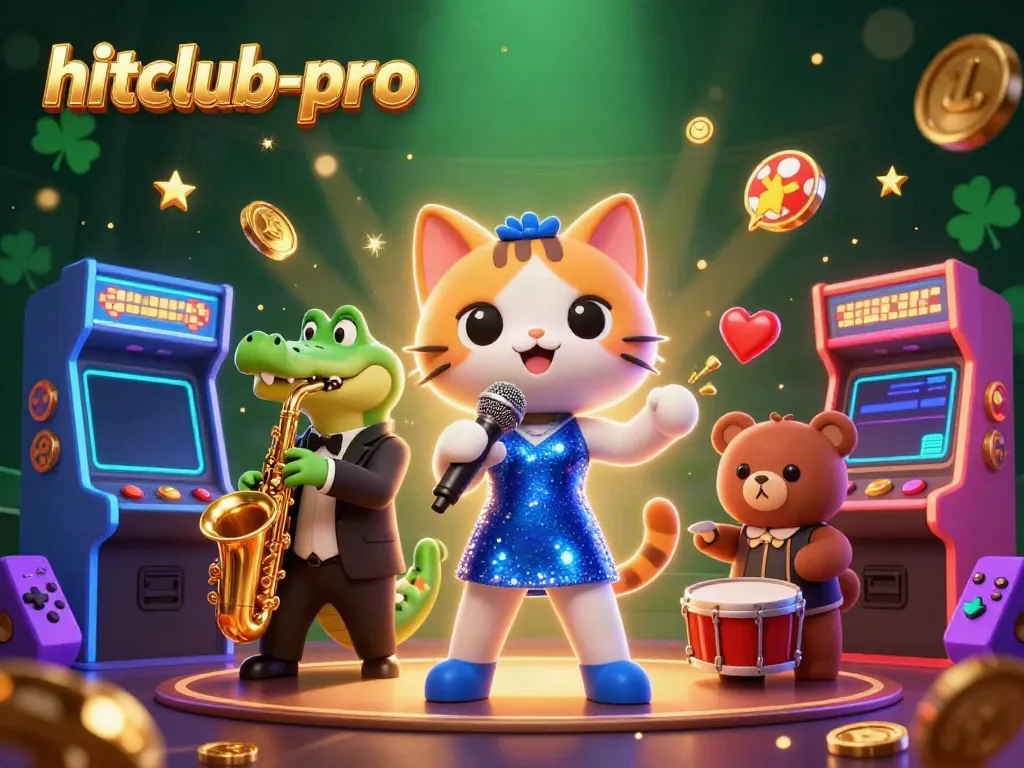 Experience the thrilling entertainment of hitclub-pro with charming casino characters performing live on stage.