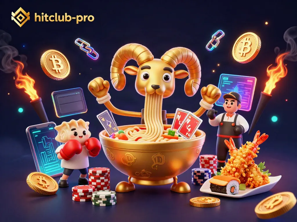 Hitclub-pro showcases vibrant 3D casino-style illustration with unique characters and digital elements.