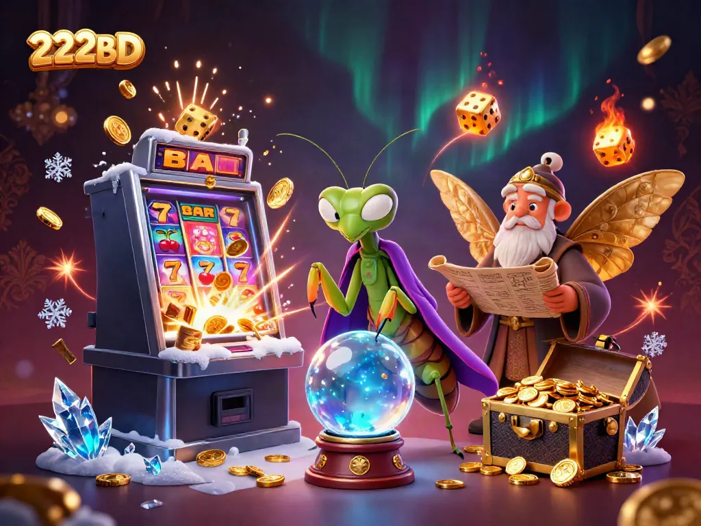 Engage with 222BD's colorful casino games in a vibrant 3D fantasy world.