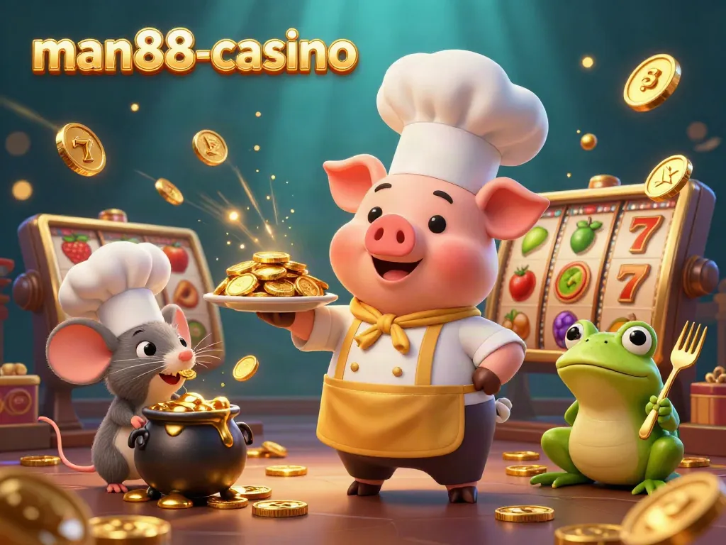 Engage in thrilling slots at man88-casino with vibrant characters and immersive jackpot elements.