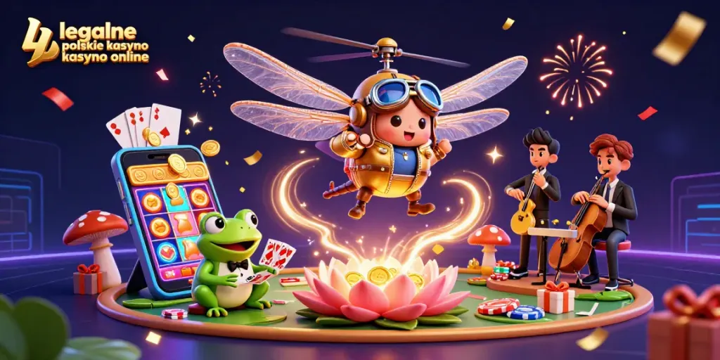 Join the excitement at legalne polskie kasyno online with a vibrant 3D casino scene.