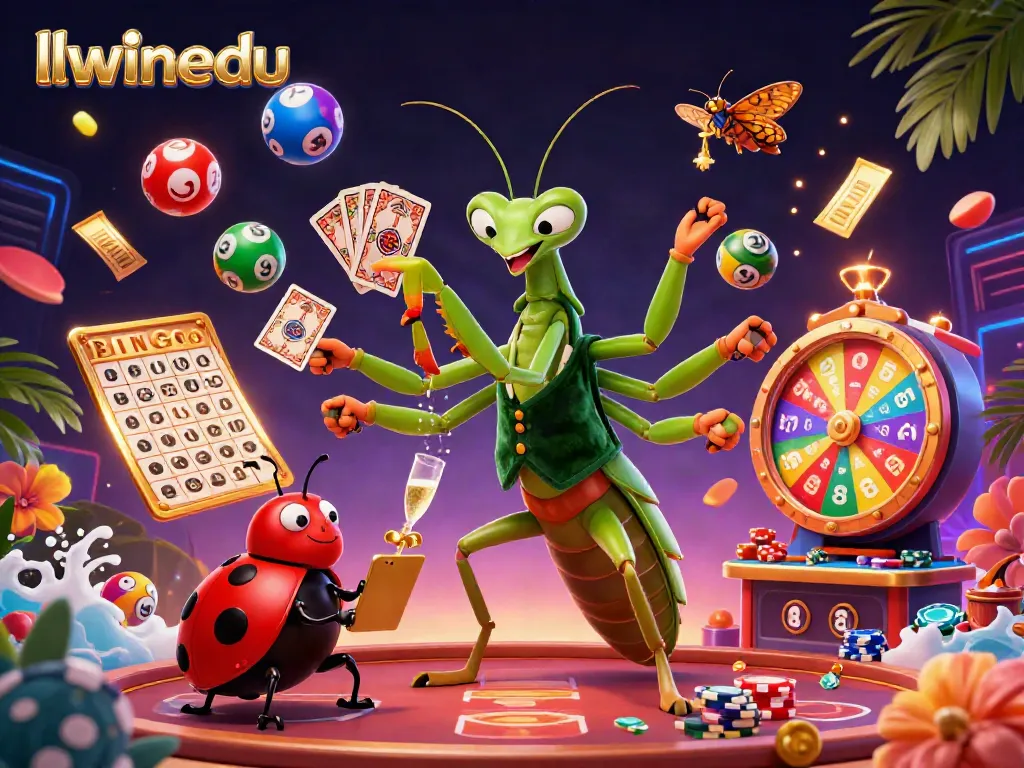 Experience the vibrant excitement of llwinedu casino with a giant mantis card sharp and ladybug pit boss.