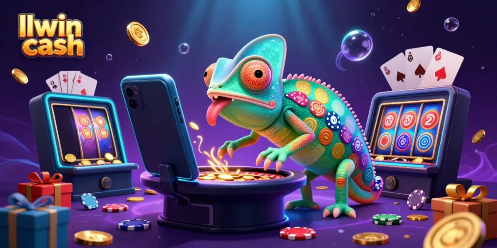 Engage with the dynamic gaming world at llwin cash, showcasing colorful slots and a vibrant casino atmosphere.